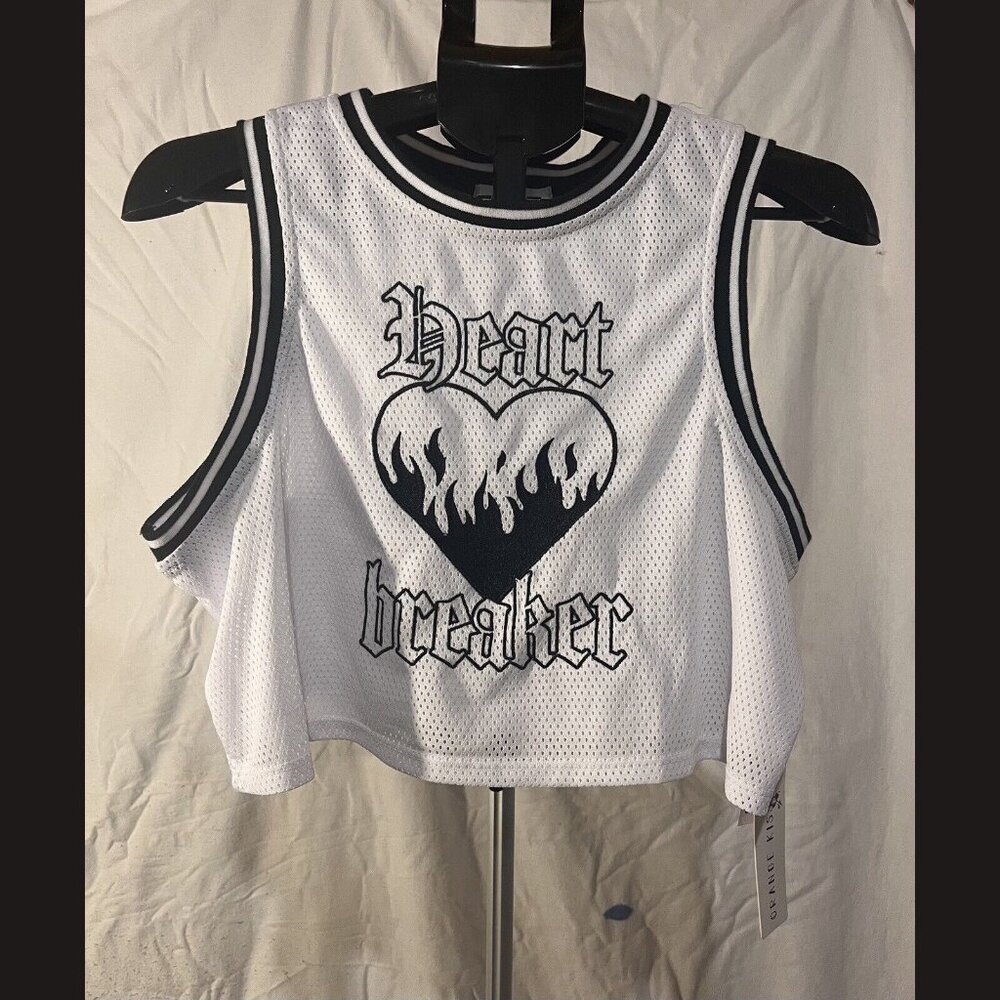 Orange Kiss White Tank‎ No Size Tag